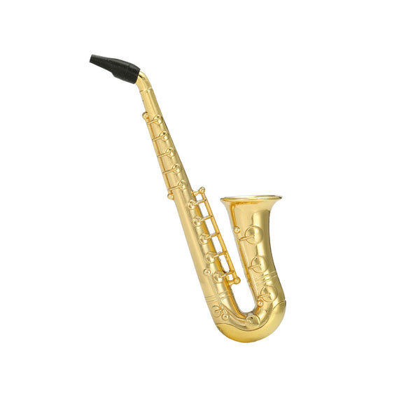 KCASA KC-MTB019 Portable Metal Saxophone Tobacco Pipe Creative Pocket Smoking Pipe Cigar Filter