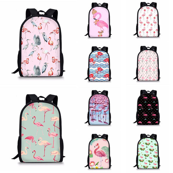 Flamingo Backpack Student Travel School College Shoulder Bag Handbag Camping Rucksack