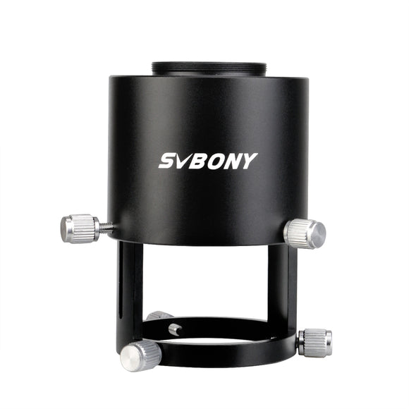 SVBONY Spotting Scope Camera Adapter Extensionable Two Tube Construction Fits Spotting Scope Eyepiece Outer Diameter 49mm to 58mm Black Metal