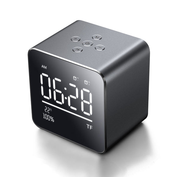 YAYUSI V9 Mini LED Display Dual Alarm Clock TF Card AUX Bluetooth Speaker With Mic