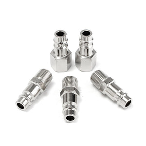 5pcs 1/4inch Male/Female BSP Adapter Compressed Air Quick Coupling Hose
