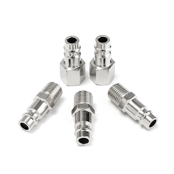 5pcs 1/4inch Male/Female BSP Adapter Compressed Air Quick Coupling Hose