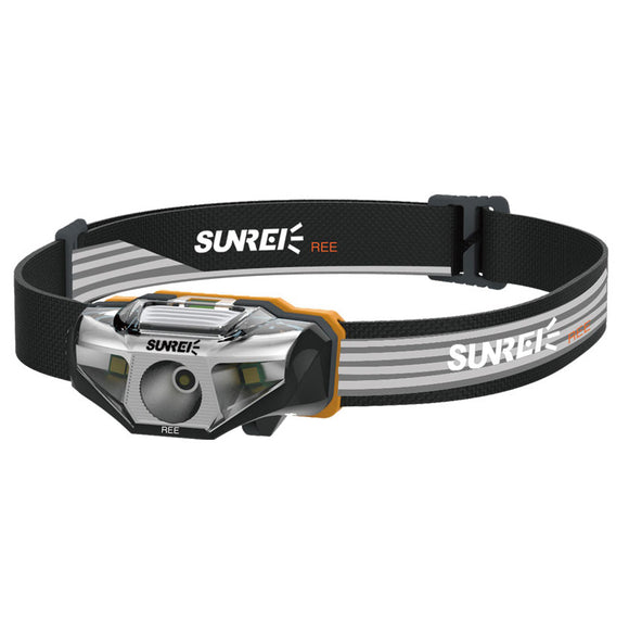 SUNREI Ree XPG2 R4 LED Light Weight Motile Headlamp 7 Modes IPX6 Waterproof AA Battery