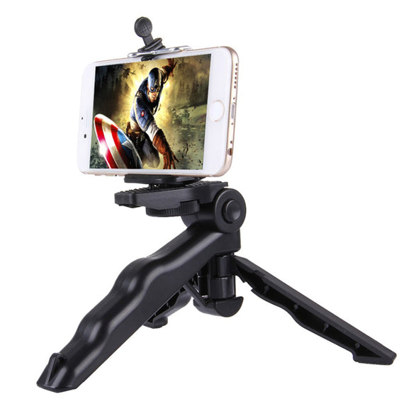 PULUZ Grip Folding Tripod Mount with Adapter Screws for Gopro SJCAM Xiaomi Yi Action Camera