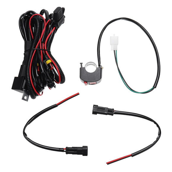 10A Relsy Switch Fog Light / Spot Wiring Loom Harness Kit For Universal Motorcycle Car