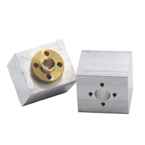 T8 Aluminum Screw Conversion Nut Seat for 3D Printer Lead Screw Housing Mounting Bracket