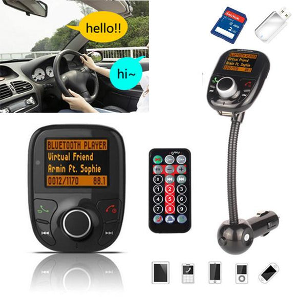 Bluetooth Car Auto Hands Free FM Transimittervs Modulator TF MP3 Player USB Charger