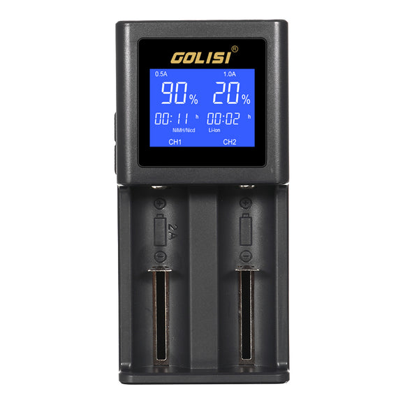 Golisi S2 HD LCD Display Smart Battery Charger For Li-ion Ni-cd/Ni-md/AAA/AA Battery