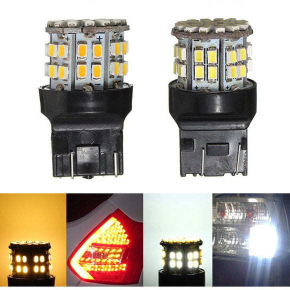 3W T20 7443 1206 W21/5W LED Brake Light 50SMD Car Stop Parking Lamp Bulb White