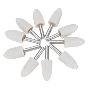 Drillpro 10pcs 16/20/25mm Abrasive Mounted Grinding Stone Pointed Head Wheel Abrasive Tools for Rotary Tool