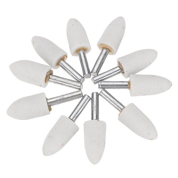 Drillpro 10pcs 16/20/25mm Abrasive Mounted Grinding Stone Pointed Head Wheel Abrasive Tools for Rotary Tool