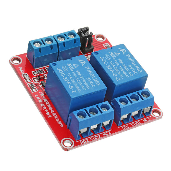 5Pcs 5V 2 Channel Level Trigger Optocoupler Relay Module For Arduino