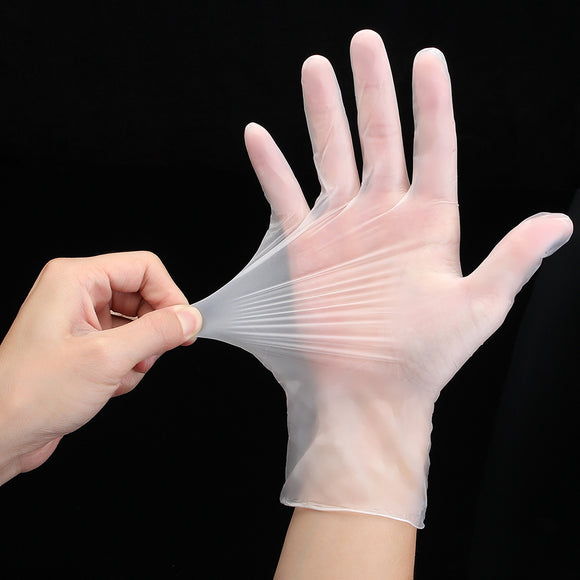 100Pcs Disposable Vinyl Gloves PVC For Housework Clean Hypoallergenic Multifuction Transparent Glove