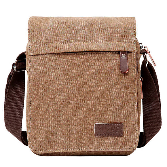 Wear-resisting Canvas Crossbody Bag Casual Outdoor Square Shoulder Bag