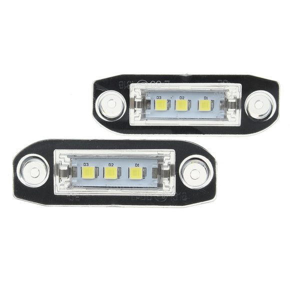 2PCS LED License Plate Light For Volvo S80 Xc90 S40 V60 Xc60 S60