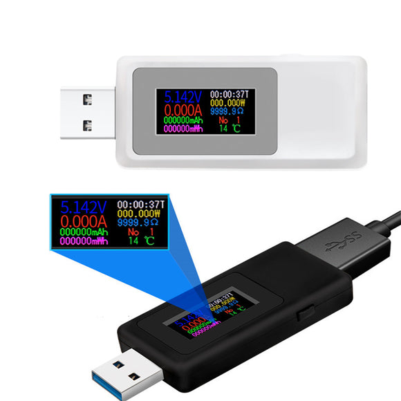 KWS-MX19 USB Tester DC 4V-30V 0-5A Current Voltage Meter Timing Ammeter Digital Monitor Cut-off Power Indicator Bank Charger