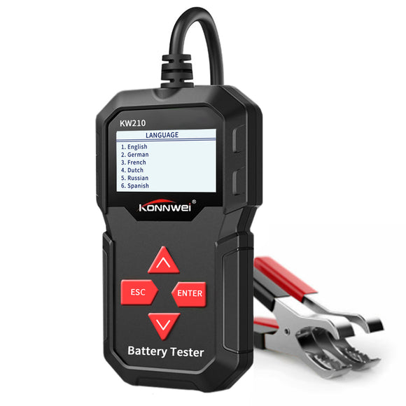 KONNWEI KW210 12V Car Battery Tester Auto Battery Analyzer 100 to 2000CCA Cranking Automotive Diagnostic Tool