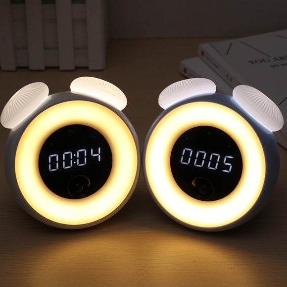 Intelligent Sensor Mushroom Lamp Colorful LED Night Light Light-controlled Alarm Clock Gift