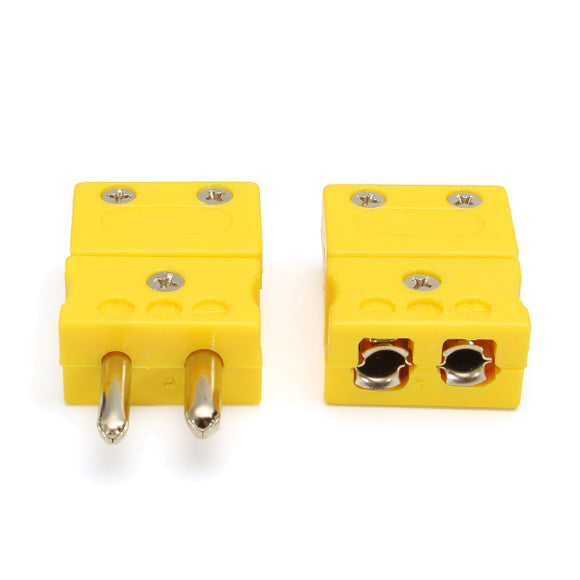 Standard K-Type Connector Set Pair Male & Female F. Thermocouple Extension Wire