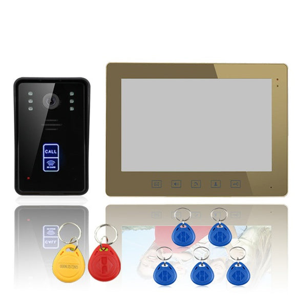 ENNIO SY1001A-MJID11 10 RFID Video Door Phone Intercom Doorbell Touch Button Remote Unlock Camera