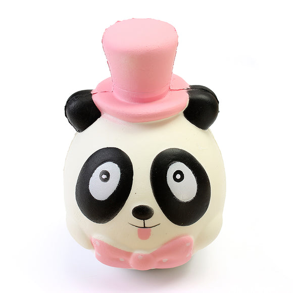 Squishy Mr Panda Hat Bow Tie Jumbo 14cm Slow Rising Collection Gift Decor Toy