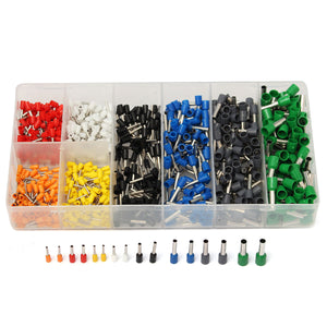 Excellway CT09 800Pcs AWG10-22 Wire Copper Crimp Connector Insulated End Terminal