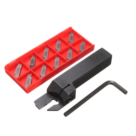 MGEHR1616-3 Cut Off Grooving Tool Holder with 10pcs MGMN300 Inserts
