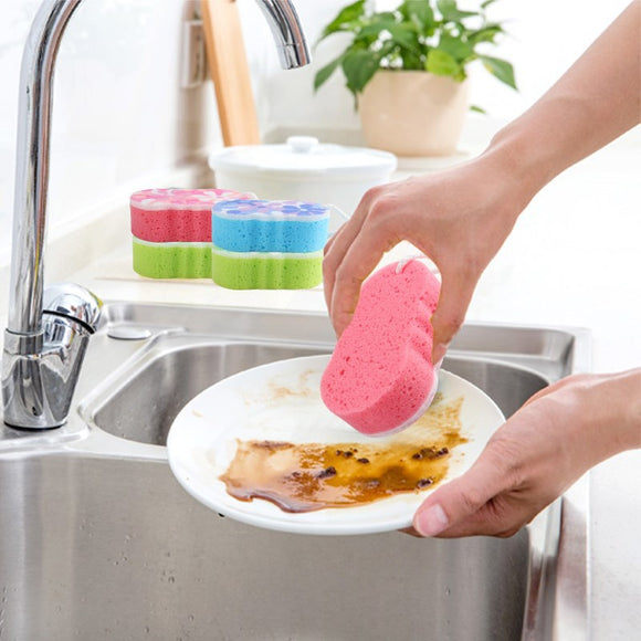 KCASA KC-CS12 Strong Decontamination Cleaning Sponge Brush Scrubber Eraser Magic Dishcloth