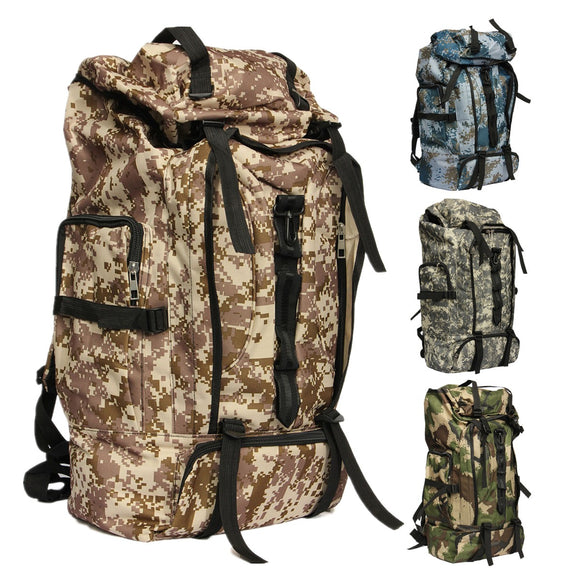80L Outdoor Tactical Bag Climbing Backpack Waterproof Sports Travel Hiking Camping Rucksack