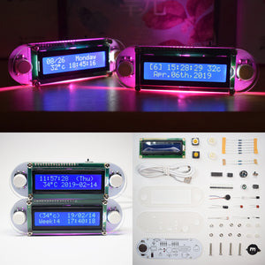 Geekcreit DIY Candlelight Effect LCD1602 Vibration DIY Clock Kit