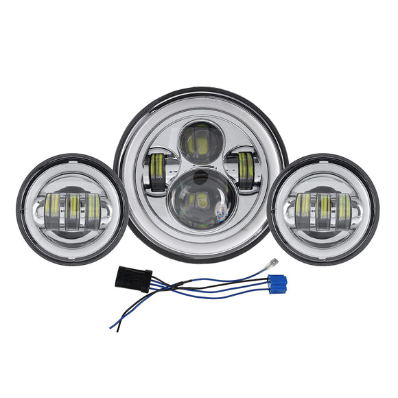 Motorcycle 7 LED Projector Headlight + 4.5