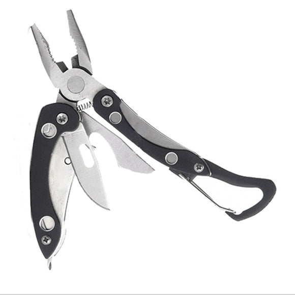 LAOTIE 9 in 1 75mm Multifunction Folding Fishing Pliers Steel Outdooors Pocket Screwdriver Opener Tools