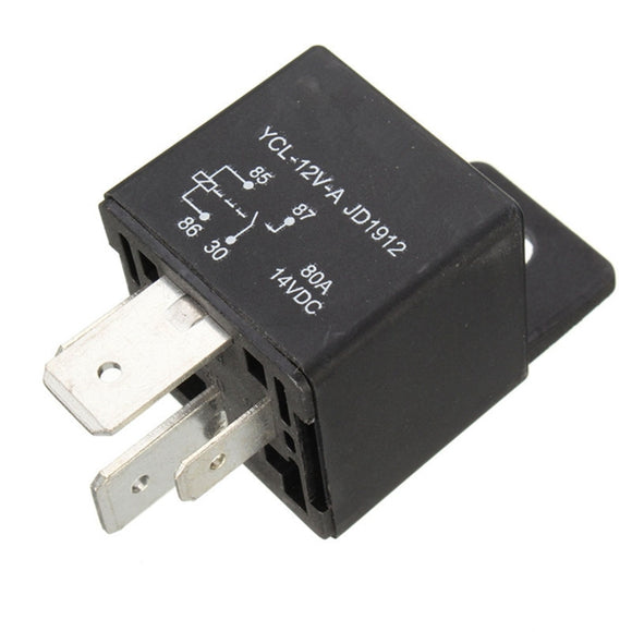4 Pin Relay Relays Heavy 12V 80A 80 AMP SPST for Car Truck Automotive Motorcycle