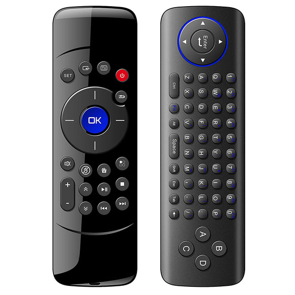 C2 2.4G Wireless Dual Keyboard Air Mouse Airmouse IR Learning Remote Control for TV Box Mini PC