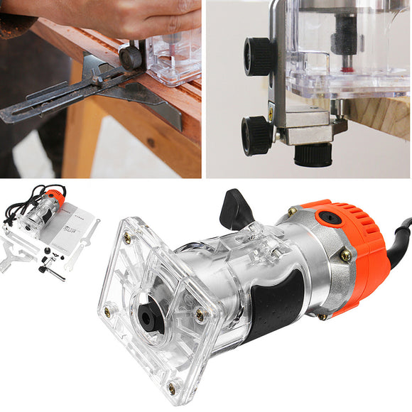 1200W 220V 6.35mm 1/4 Electric Hand Trimmer Wood Laminate Palm Router Joiner Tool