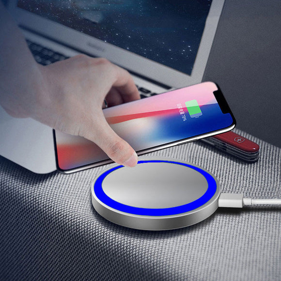 Bakeey Q5 5W LED Indicator Fast Charging Universal  Wireless Charger Pad For iPhone X XS XIAOMI MI9 S10 S10+
