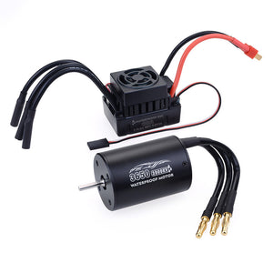 Surpass Hobby 3650 Waterproof 4Pole3.175mm Unsensed Brushless RC Car Motor+60A ESC For 1/8/10 Vehicle Models