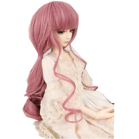 Wig Pink Curly Hair For 8-9 inch 22cm-24cm 1/3 BJD SD Doll