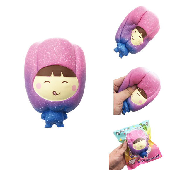 SquishyFun Sweet Pepper PU Simulation Bread 13cm Slow Rising With Packaging Collection Gift Soft Toy