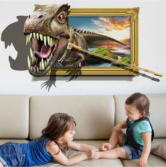 3D Three-dimensional Dinosaur Wall Stickers Home Decor Mural Art Removable Decor Sticker