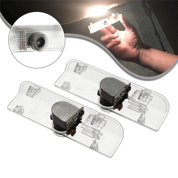 Pair LED Car Door Ghost Shadow Lights Logo Welcome Lamp Projector Courtesy 6500K White for Nissan