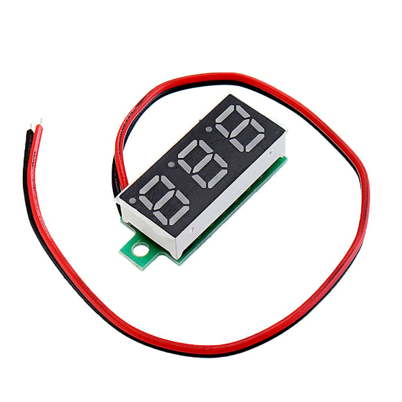 10pcs 0.28 Inch Two-wire 2.5-30V Digital Green Display DC Voltmeter Adjustable Voltage Meter