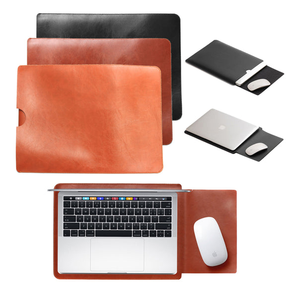 PU Leather Laptop Sleeve Bag Case Pouch Cover for MacBook Air/ Pro 13
