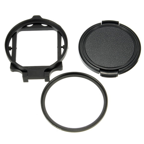 LINGLE 58mm UV Filter Adapter Ring Cap for Gopro Hero 5 Black Waterproof Housing Case