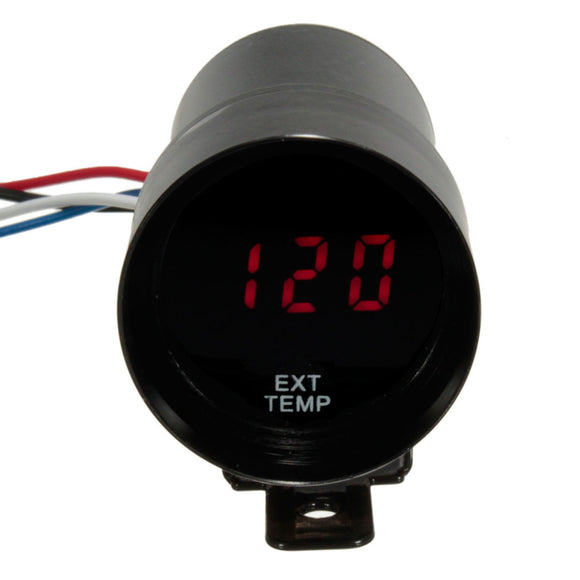 12V 37mm Mini Micro Red LED Exhaust Temp Gauge Digital Readout Display