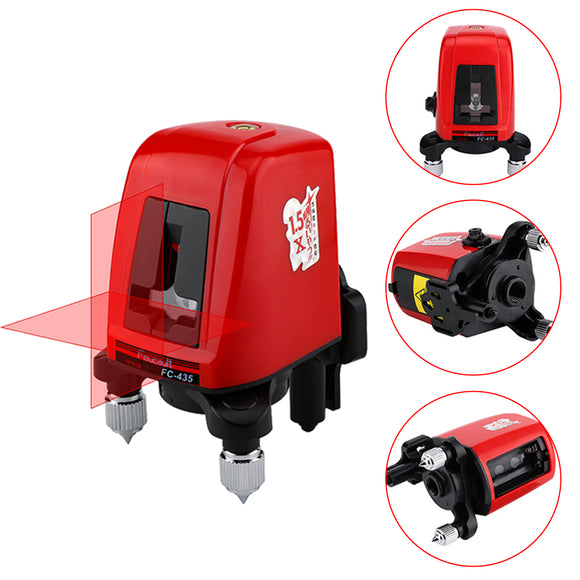 Foucault FC-435 2 Red Laser level Cross Line 1 Point Horizonatal Vertival 360 Rotary Self- Leveling