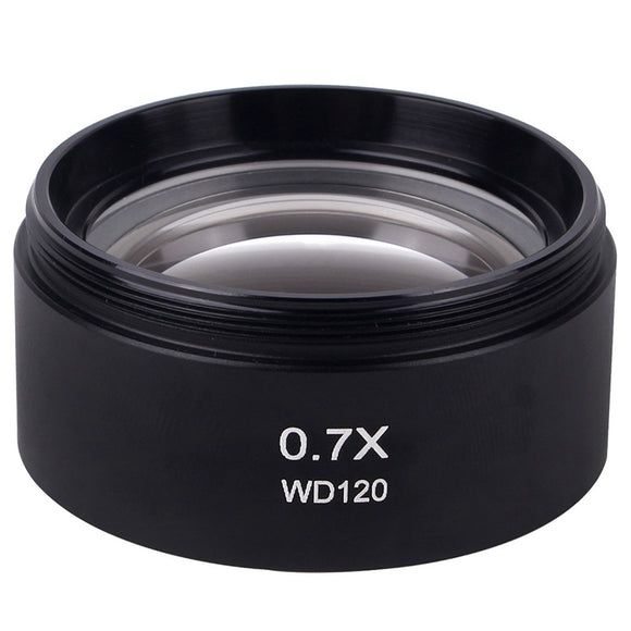 WD120 0.7X Trinocular Stereo Microscope Auxiliary Objective Lens Barlow Lens 48mm Thread
