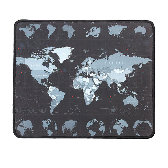 Small World Map Mat 300*250mm Non-Slip Mousepad Waterproof Overlock Gaming Mouse Pad Mat