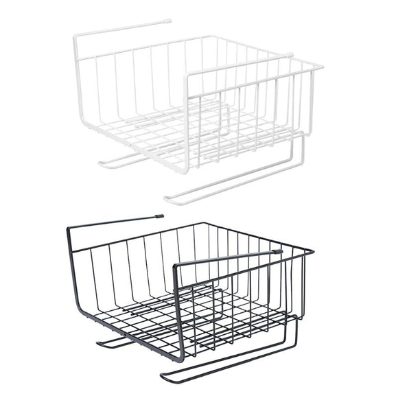 Cupboard Hanging Under Shelf Storage Iron Mesh Basket Cabinet Storage Baskets Rack Organizer