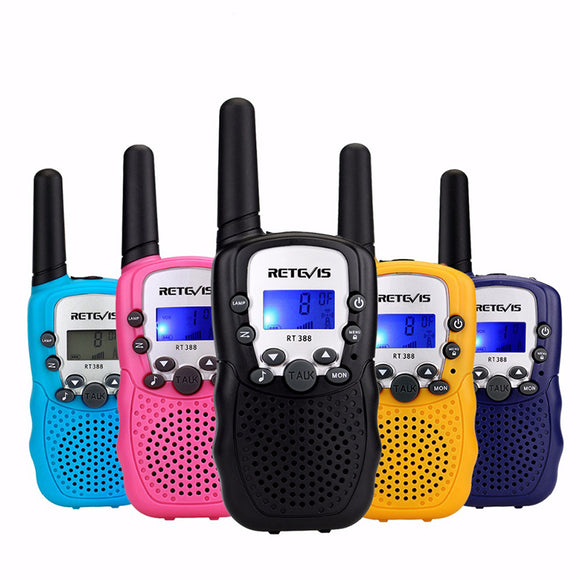 2pcs Retevis RT388 22 Channels GMRS 462-467MHz Mini Handheld Two Way Kids Radio Walkie Talkie